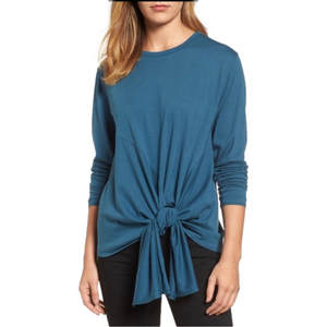 Nordstrom Caslon Long Sleeve Side Tie Tee top